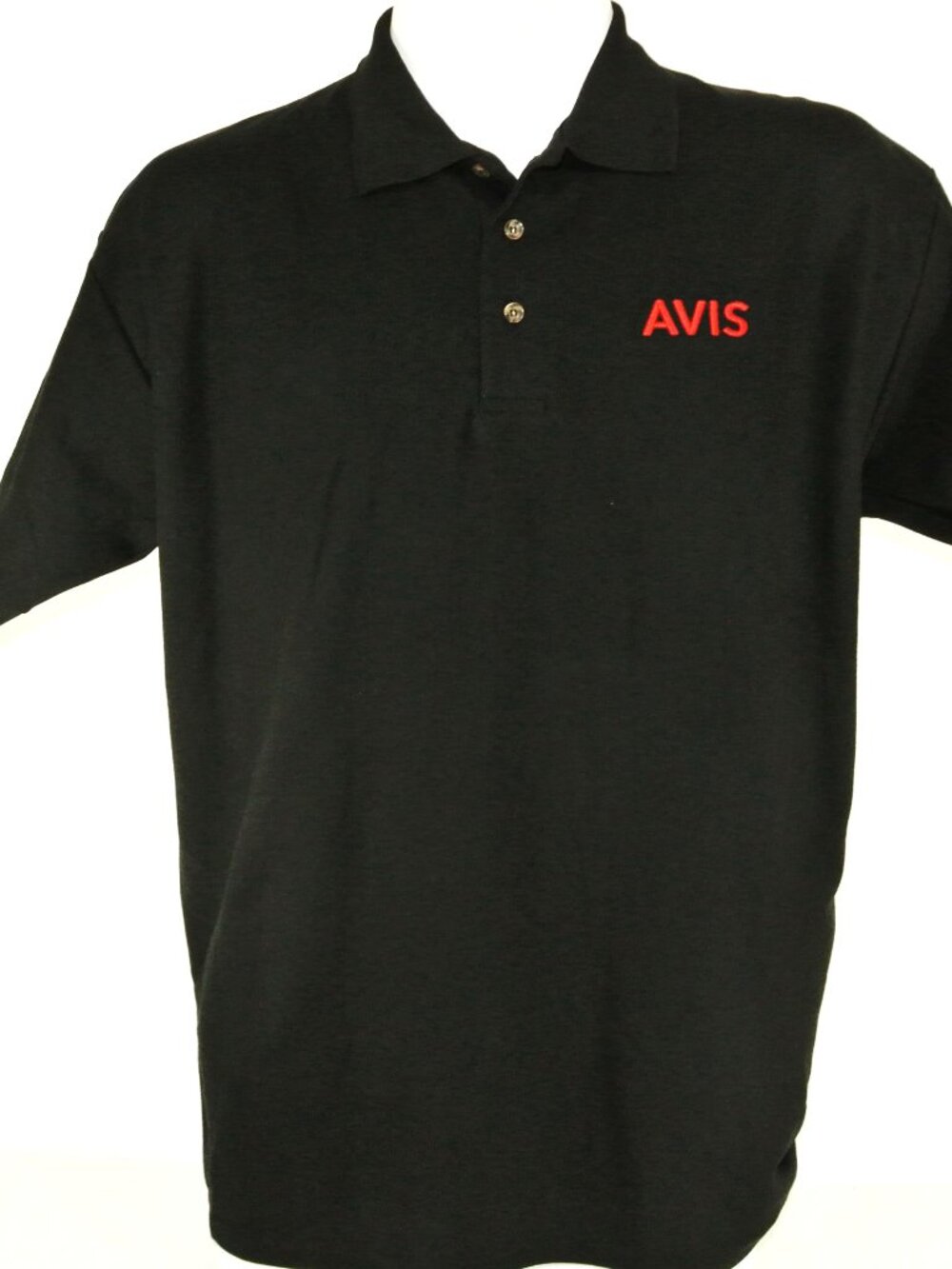 AVIS Car Rental Employee Uniform Polo Shirt Black NEW Size L Large
